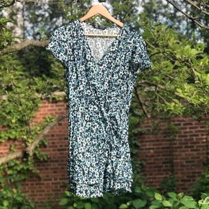 Zara Blue Floral Mini Dress